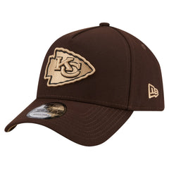 Kansas City Chiefs New Era Burnt Wood A-Frame 9FORTY Adjustable Hat Dark Brown | NFL