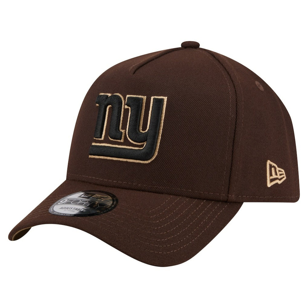 New York Giants New Era Burnt Wood A-Frame 9FORTY Adjustable Hat Dark Brown | NFL