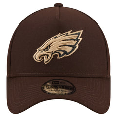 Philadelphia Eagles New Era Burnt Wood A-Frame 9FORTY Adjustable Hat Dark Brown | NFL
