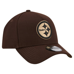 Pittsburgh Steelers New Era Burnt Wood A-Frame 9FORTY Adjustable Hat Dark Brown | NFL