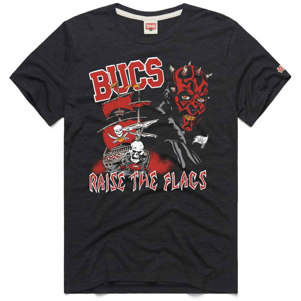 Tampa Bay Buccaneers Homage Unisex Star Wars x NFL Tri-Blend T-Shirt Charcoal | NFL