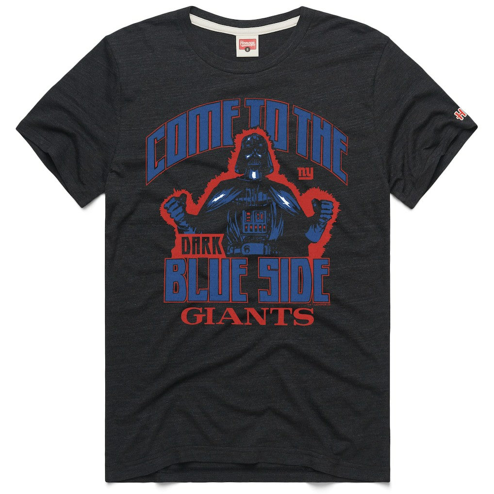 New York Giants Homage Unisex Star Wars x NFL Tri-Blend T-Shirt Charcoal | NFL