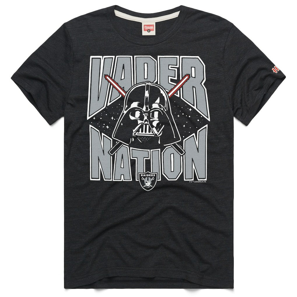 Las Vegas Raiders Homage Unisex Star Wars x NFL Tri-Blend T-Shirt Charcoal | NFL