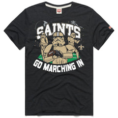 New Orleans Saints Homage Unisex Star Wars x NFL Tri-Blend T-Shirt Charcoal | NFL