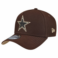 Dallas Cowboys New Era Burnt Wood A-Frame 9FORTY Adjustable Hat Dark Brown | NFL