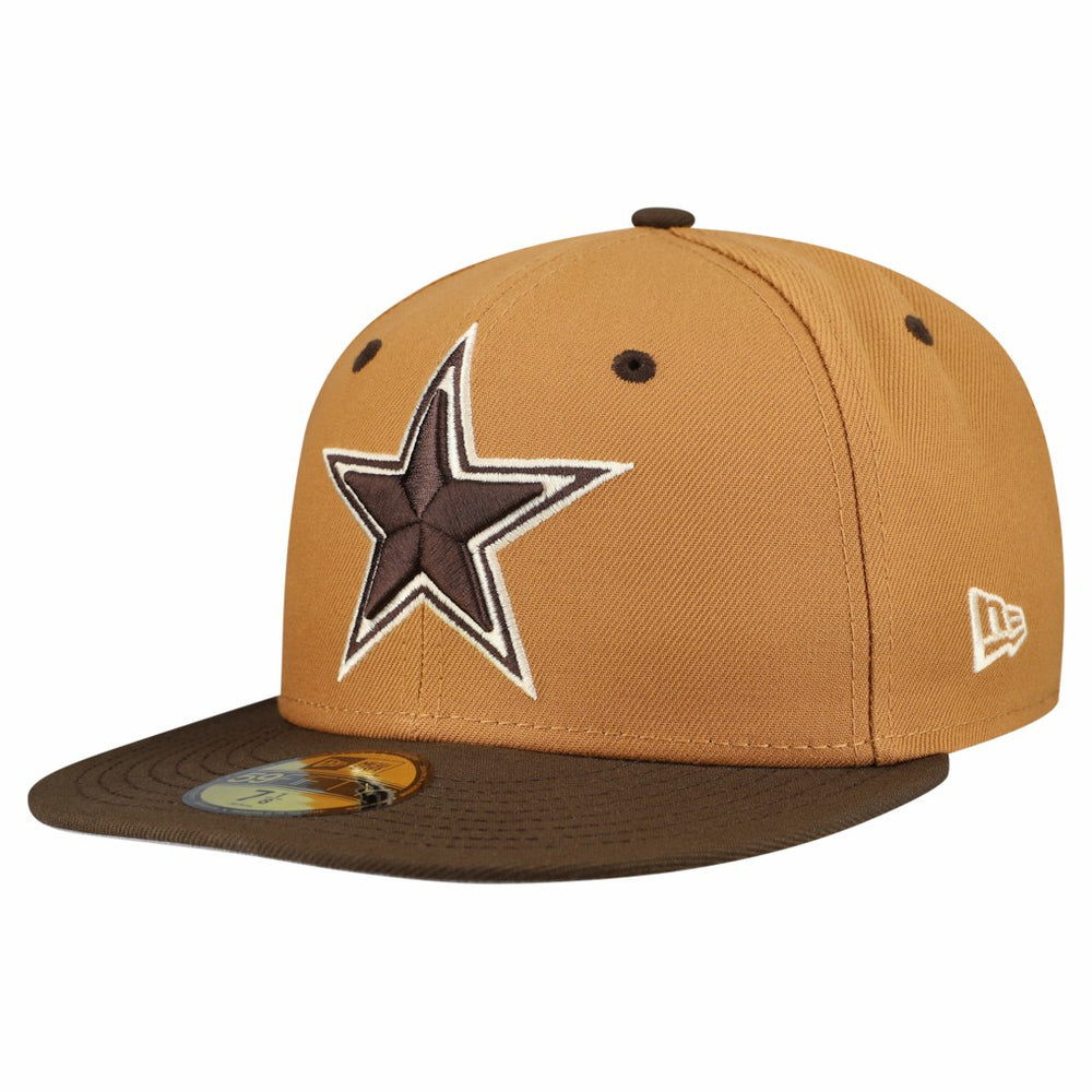 Dallas Cowboys New Era Two-Tone Walnut 59FIFTY Fitted Hat Light Brown/Dark Brown | NFL