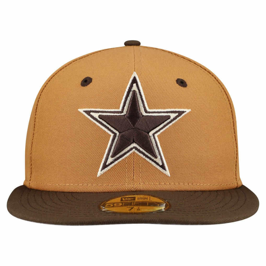 Dallas Cowboys New Era Two-Tone Walnut 59FIFTY Fitted Hat Light Brown/Dark Brown | NFL