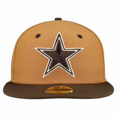 Dallas Cowboys New Era Two-Tone Walnut 59FIFTY Fitted Hat Light Brown/Dark Brown | NFL