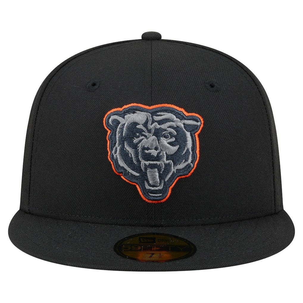 Chicago Bears New Era Color Pop 59FIFTY Fitted Hat Black | NFL
