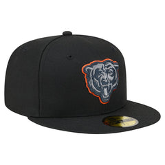 Chicago Bears New Era Color Pop 59FIFTY Fitted Hat Black | NFL