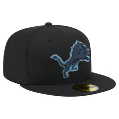 Detroit Lions New Era Color Pop 59FIFTY Fitted Hat Black | NFL