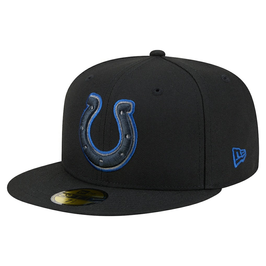Indianapolis Colts New Era Color Pop 59FIFTY Fitted Hat Black | NFL