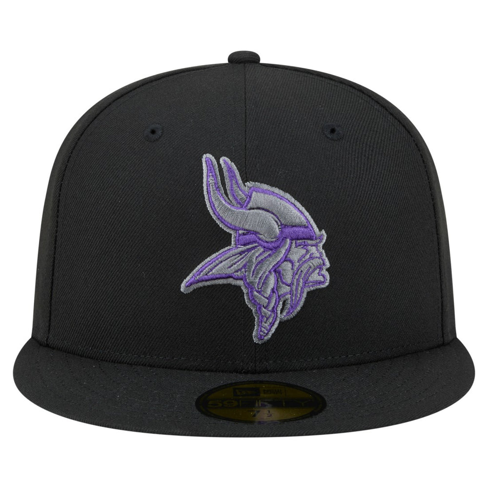 Minnesota Vikings New Era Color Pop 59FIFTY Fitted Hat Black | NFL