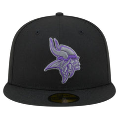Minnesota Vikings New Era Color Pop 59FIFTY Fitted Hat Black | NFL