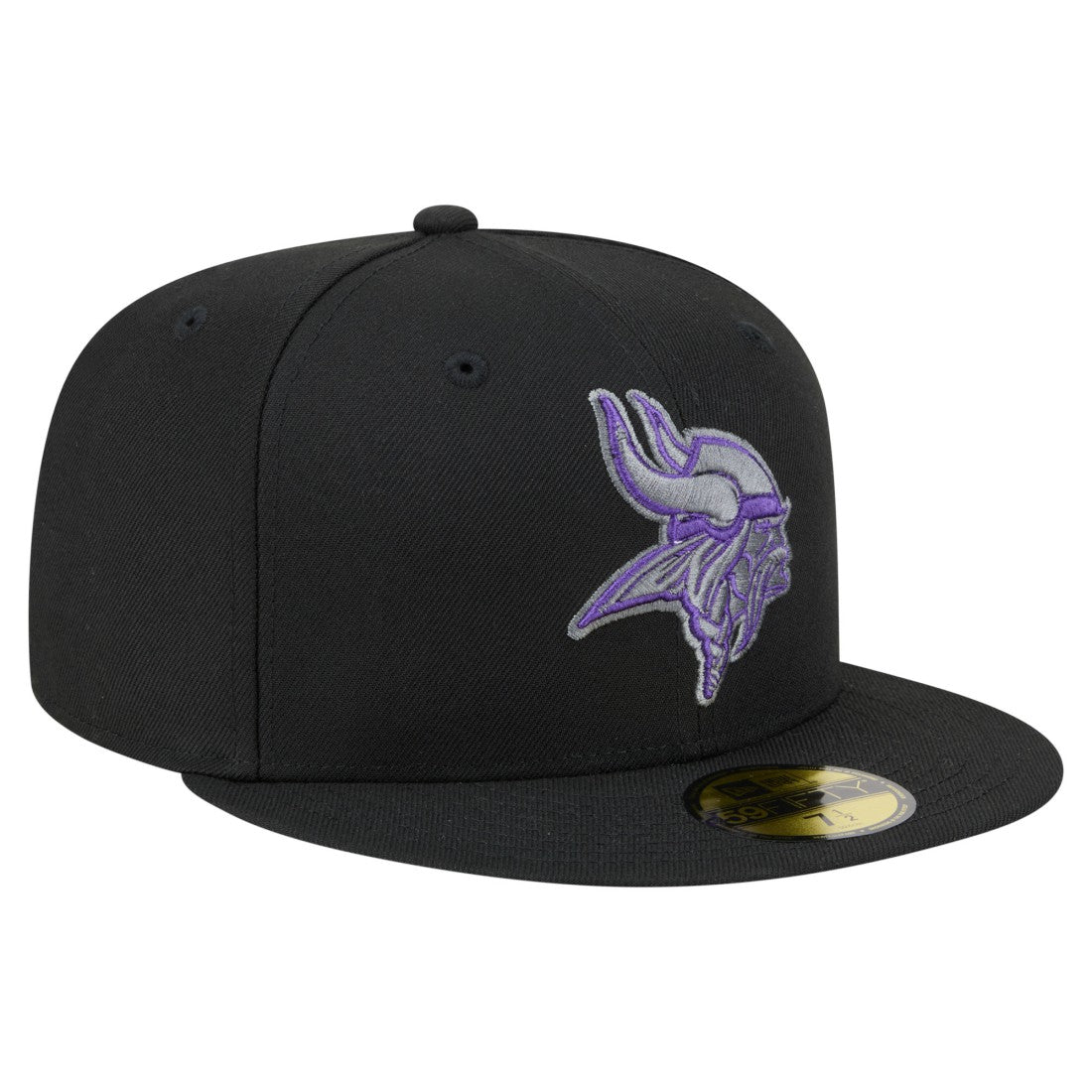 Minnesota Vikings New Era Color Pop 59FIFTY Fitted Hat Black | NFL