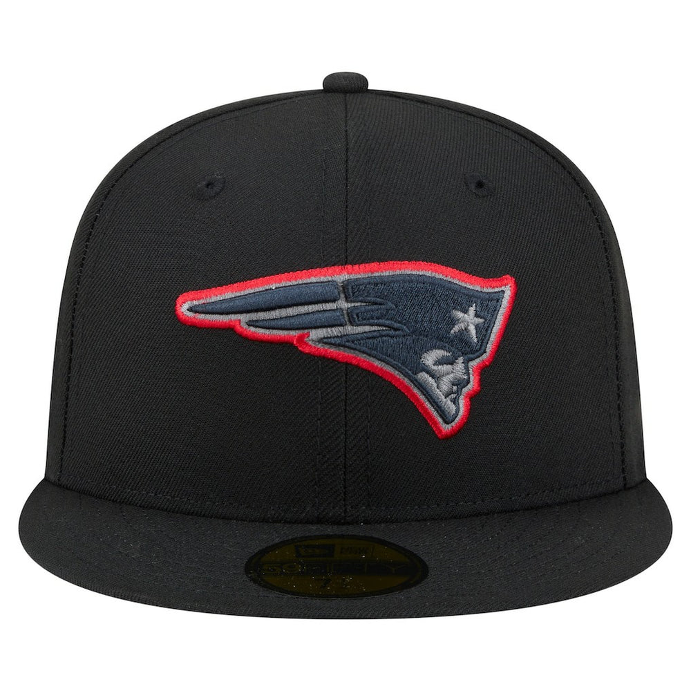 New England Patriots New Era Color Pop 59FIFTY Fitted Hat Black | NFL