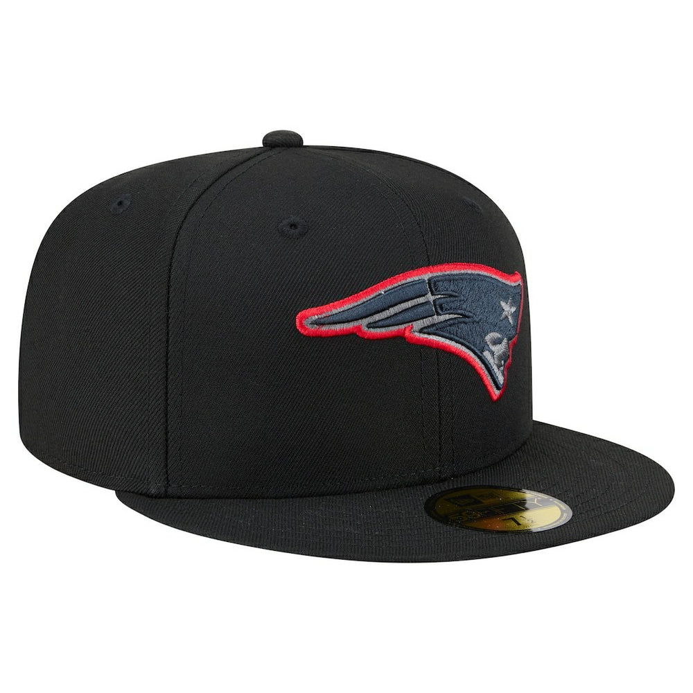 New England Patriots New Era Color Pop 59FIFTY Fitted Hat Black | NFL