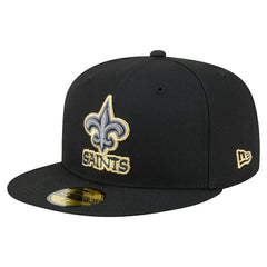 New Orleans Saints New Era Color Pop 59FIFTY Fitted Hat Black | NFL