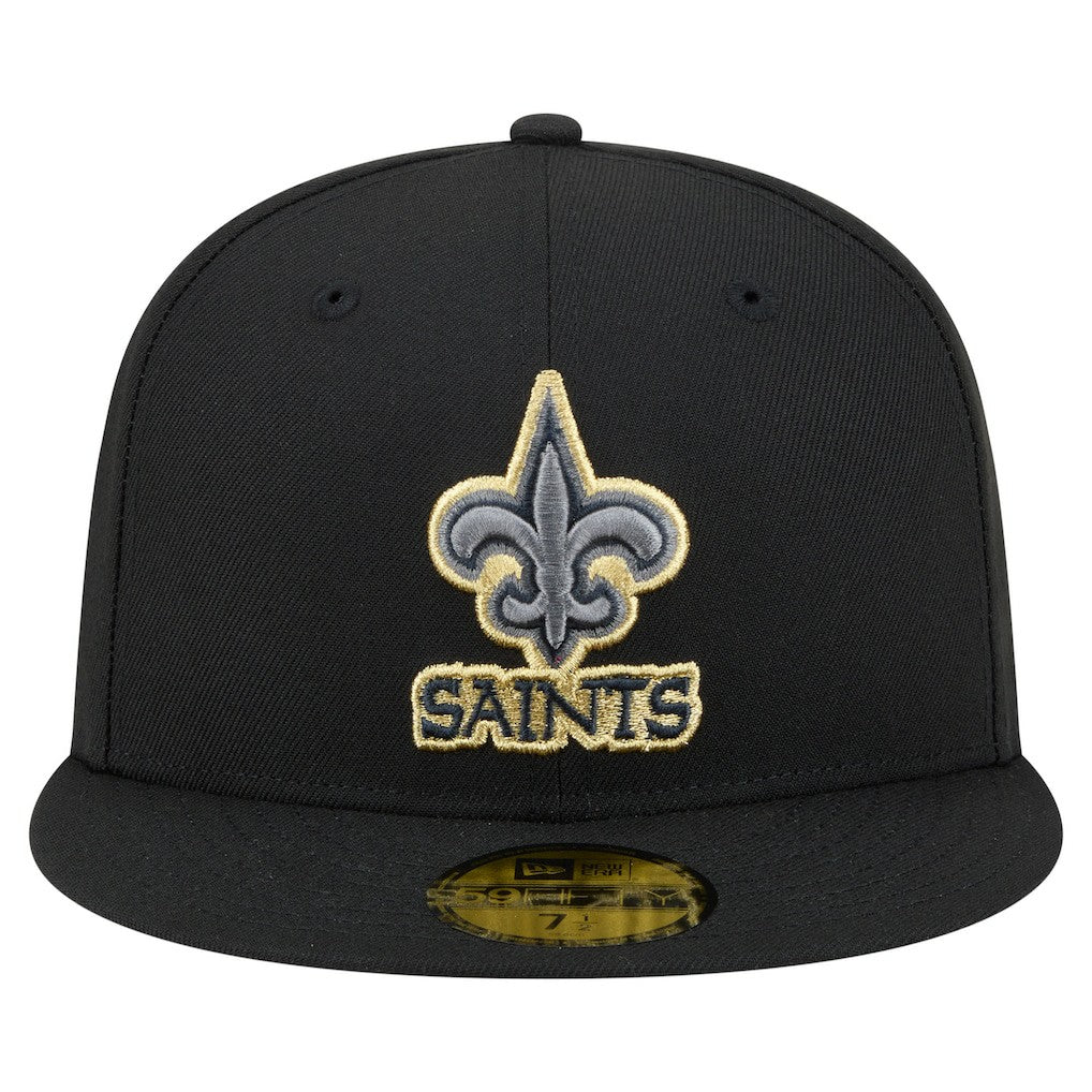 New Orleans Saints New Era Color Pop 59FIFTY Fitted Hat Black | NFL