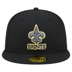 New Orleans Saints New Era Color Pop 59FIFTY Fitted Hat Black | NFL