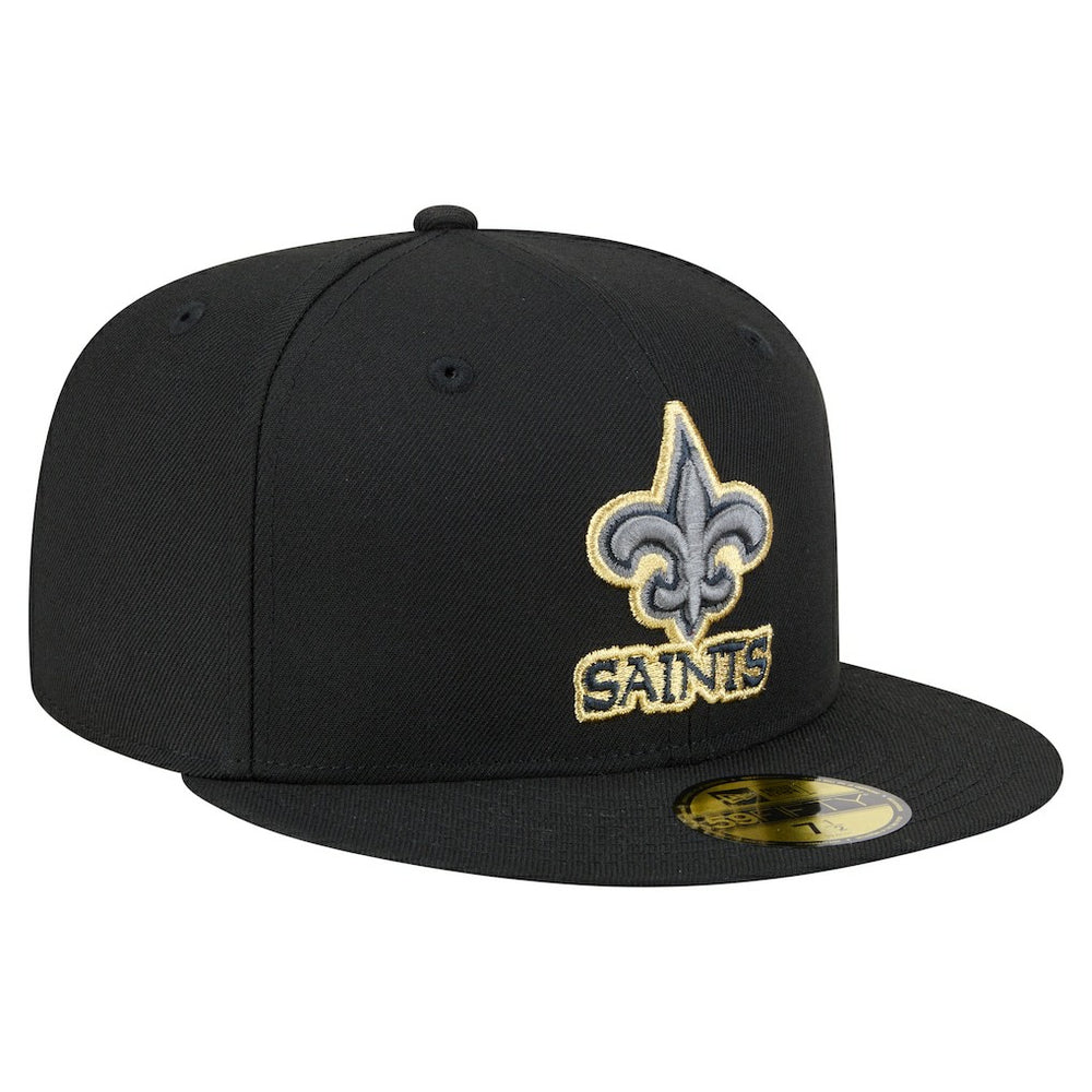 New Orleans Saints New Era Color Pop 59FIFTY Fitted Hat Black | NFL