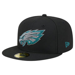 Philadelphia Eagles New Era Color Pop 59FIFTY Fitted Hat Black | NFL