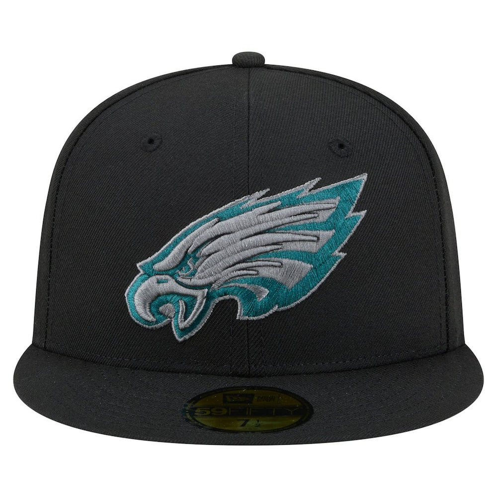 Philadelphia Eagles New Era Color Pop 59FIFTY Fitted Hat Black | NFL