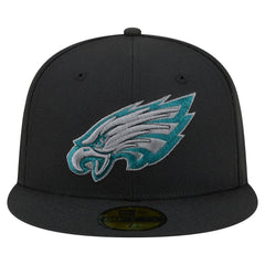 Philadelphia Eagles New Era Color Pop 59FIFTY Fitted Hat Black | NFL