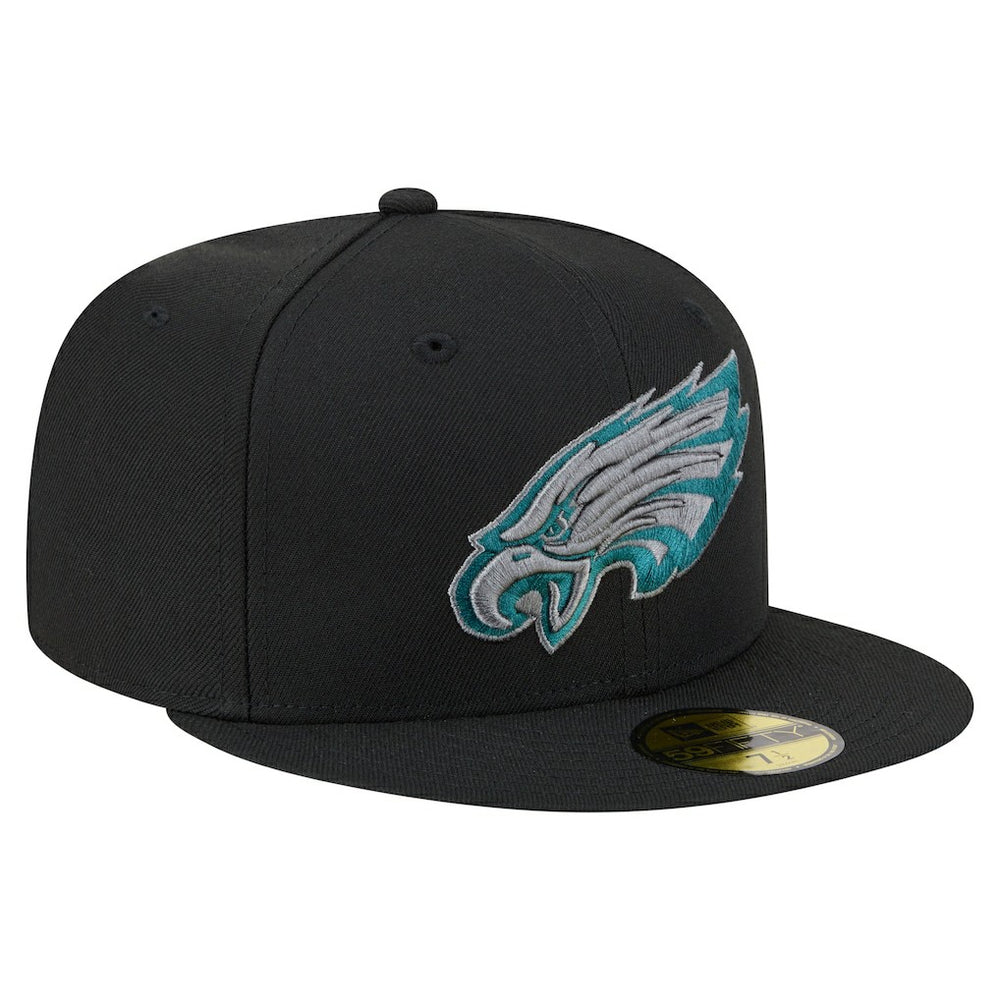 Philadelphia Eagles New Era Color Pop 59FIFTY Fitted Hat Black | NFL