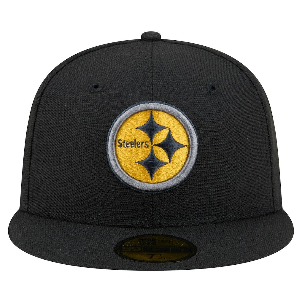 Pittsburgh Steelers New Era Color Pop 59FIFTY Fitted Hat Black | NFL