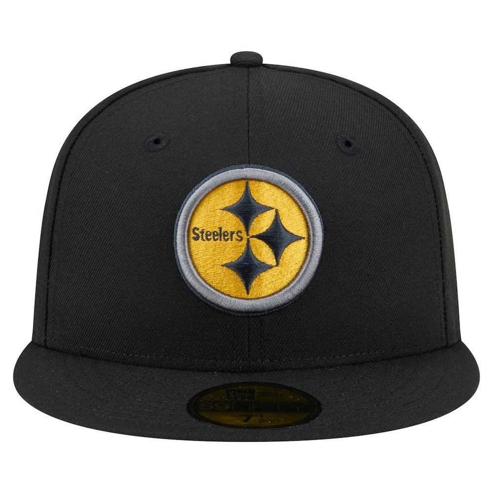 Pittsburgh Steelers New Era Color Pop 59FIFTY Fitted Hat Black | NFL