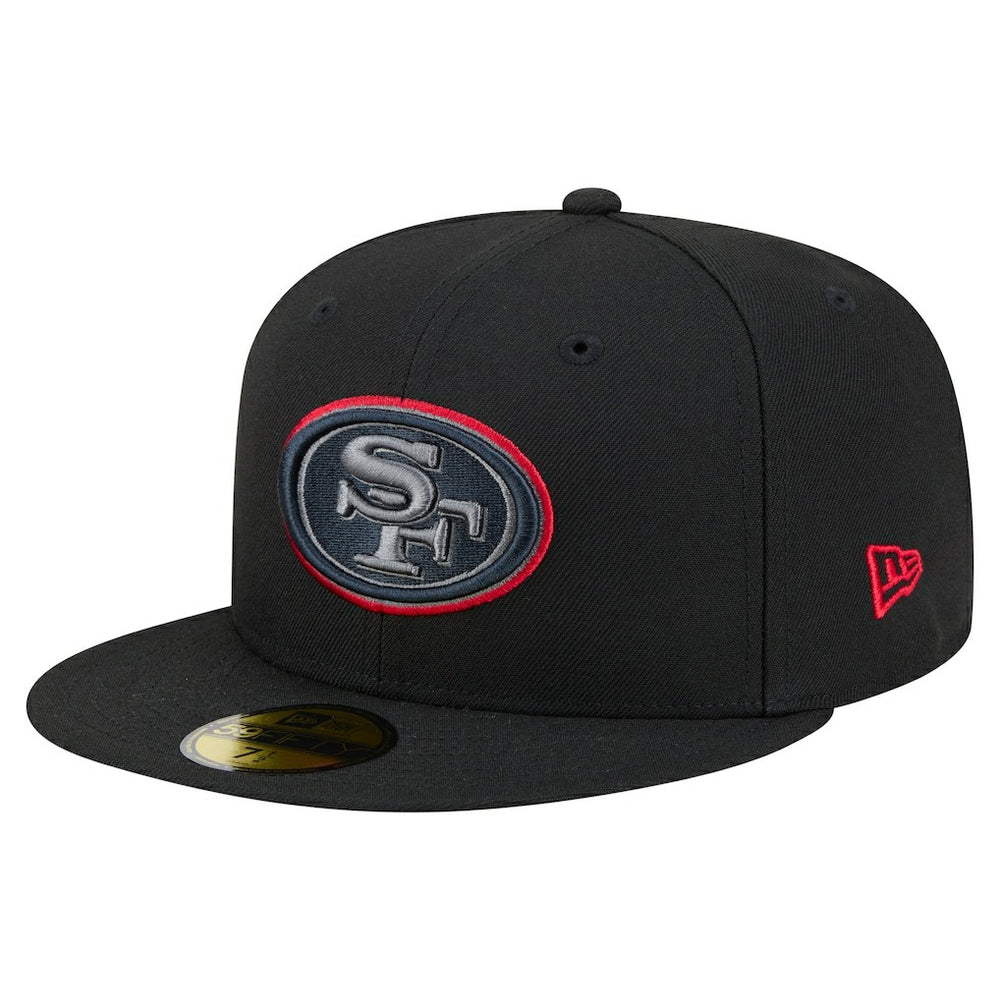 San Francisco 49ers New Era Color Pop 59FIFTY Fitted Hat Black | NFL