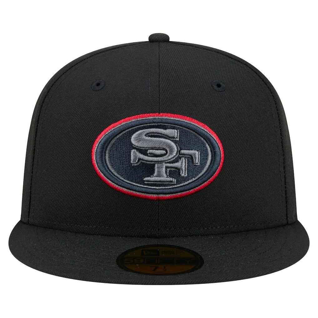 San Francisco 49ers New Era Color Pop 59FIFTY Fitted Hat Black | NFL