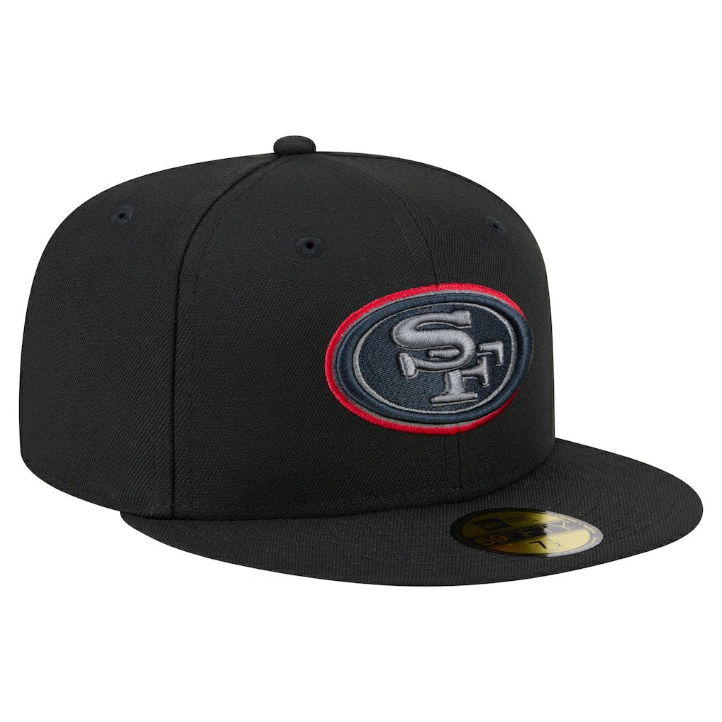 San Francisco 49ers New Era Color Pop 59FIFTY Fitted Hat Black | NFL