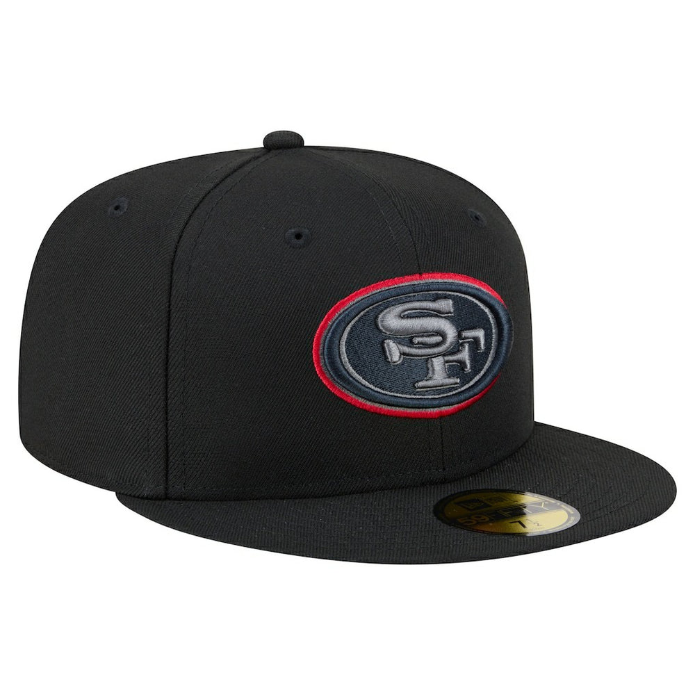 San Francisco 49ers New Era Color Pop 59FIFTY Fitted Hat Black | NFL