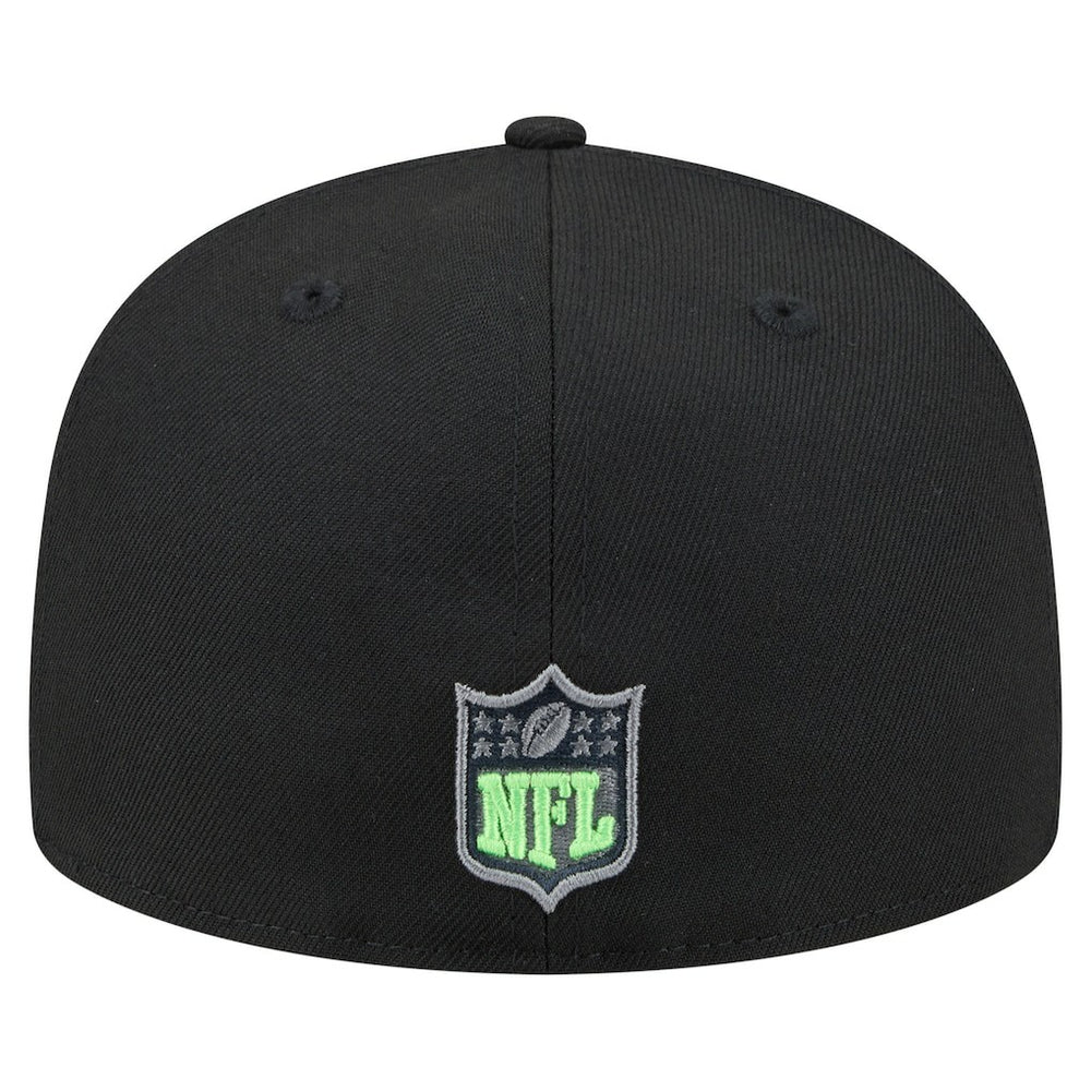 Seattle Seahawks New Era Color Pop 59FIFTY Fitted Hat Black | NFL