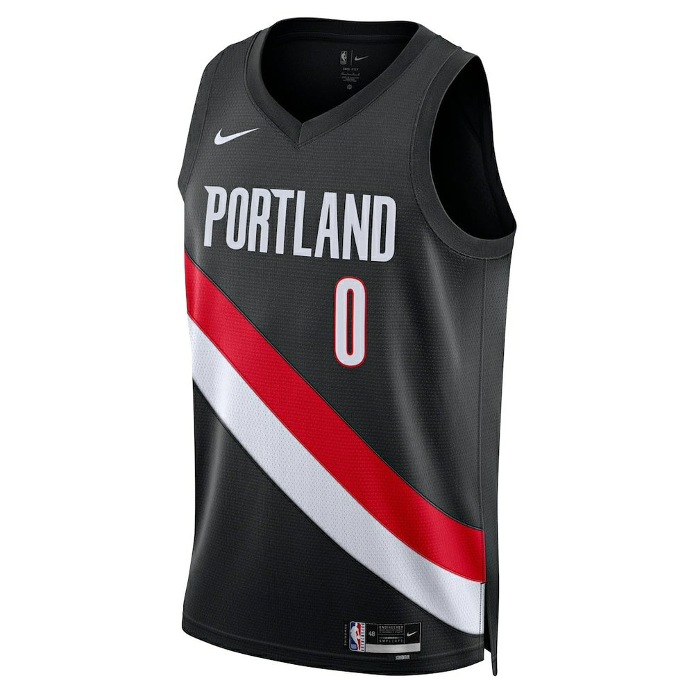 Damian Lillard Portland Trail Blazers Unisex Swingman Player Jersey Icon Editi- Black - NBA