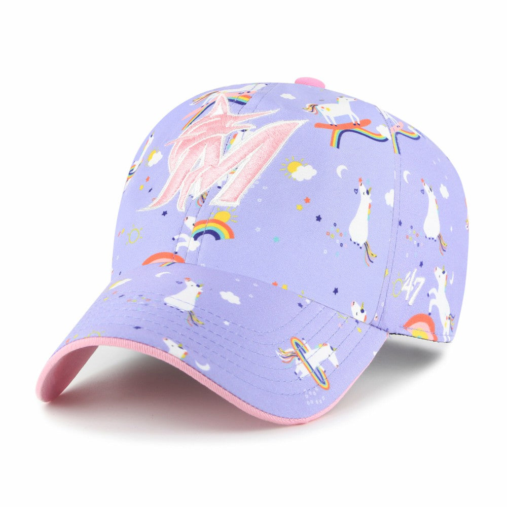 Miami Marlins '47 Girls Youth Unicorn Clean Up Adjustable Hat - MLB