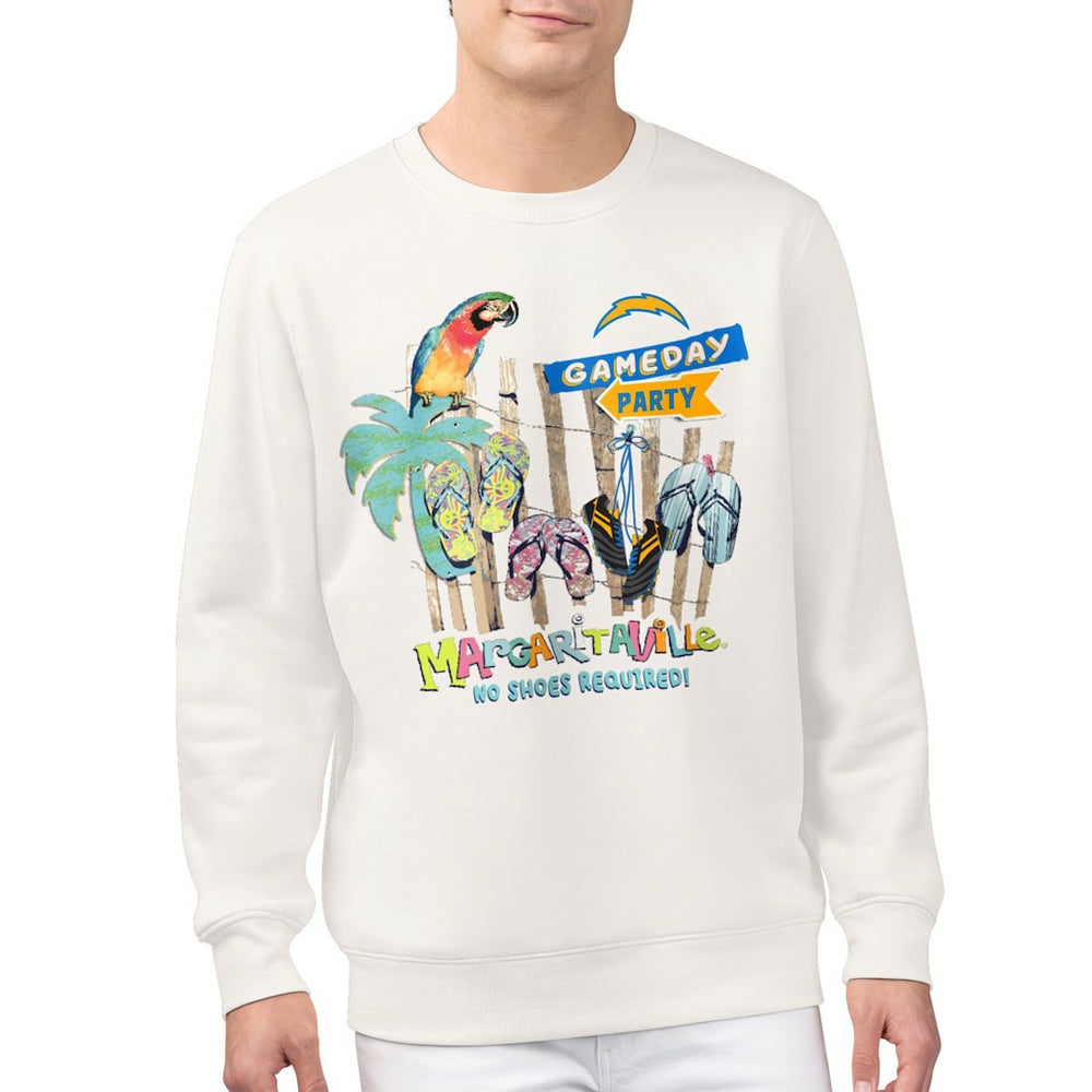 Los Angeles Chargers Margaritaville Gameday Party Fleece Sweatshirt Cream | NFL