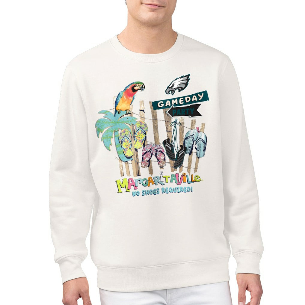 Philadelphia Eagles Margaritaville Gameday Party Fleece Sweatshirt Cream | NFL