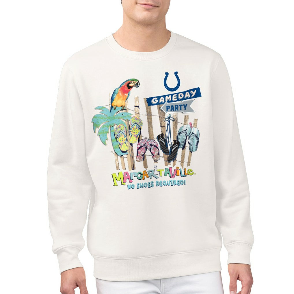 Indianapolis Colts Margaritaville Gameday Party Fleece Sweatshirt Cream | NFL