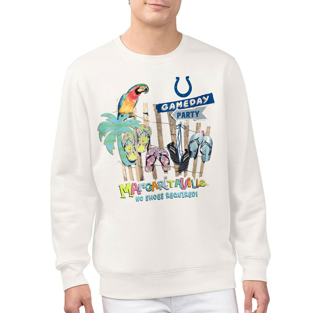 Indianapolis Colts Margaritaville Gameday Party Fleece Sweatshirt Cream | NFL