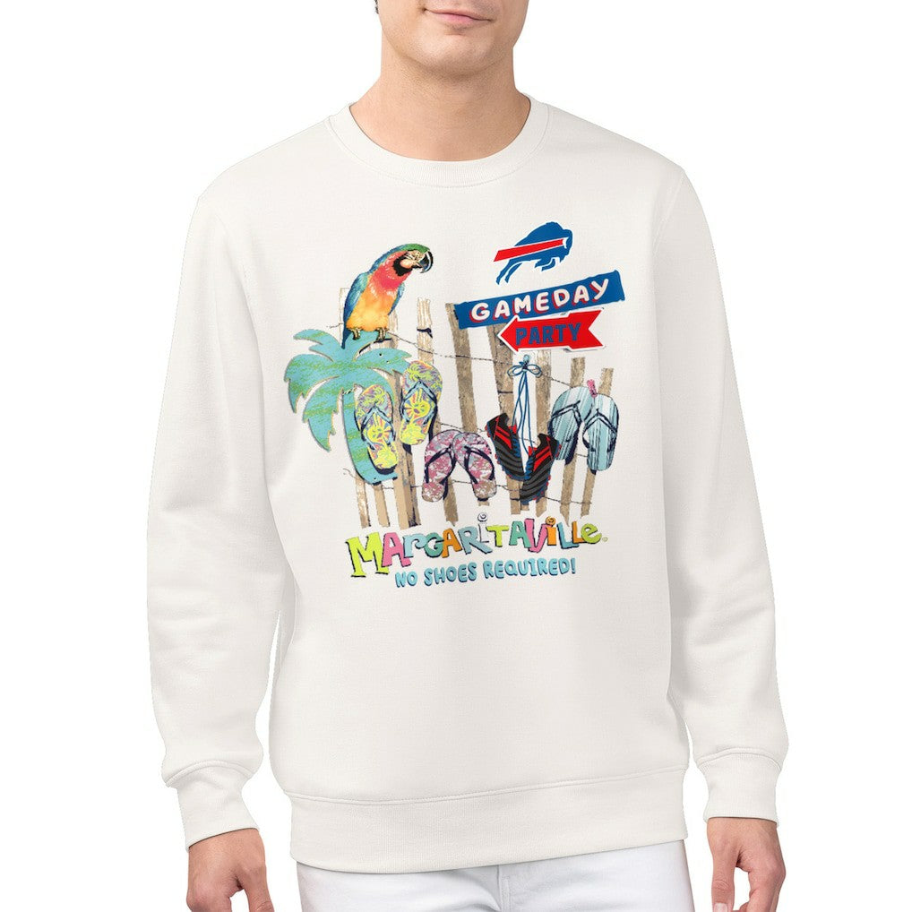 Buffalo Bills Margaritaville Gameday Party Fleece Sweatshirt Cream | NFL