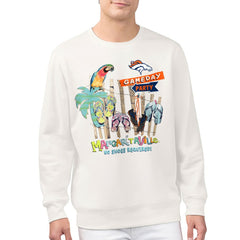 Denver Broncos Margaritaville Gameday Party Fleece Sweatshirt Cream | NFL