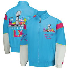 Super Bowl LX Starter The Gust Full-Zip Hooded Jacket Light Blue | NFL