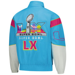 Super Bowl LX Starter The Gust Full-Zip Hooded Jacket Light Blue | NFL