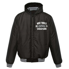 San Antonio Spurs JH Design 2014 NBA Finals Fleece Full-Zip Varsity Jacket Black - NBA