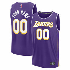 Los Angeles Lakers Fastbreak Custom Jersey Statement Edition Purple - NBA