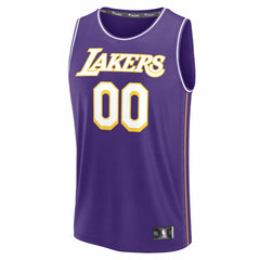 Los Angeles Lakers Fastbreak Custom Jersey Statement Edition Purple - NBA