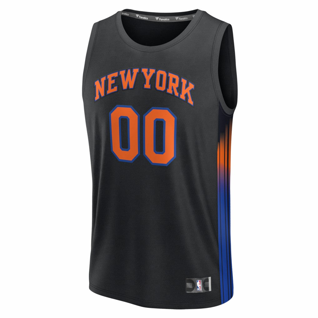 New York Knicks Fastbreak Custom Jersey Statement Edition Black - NBA